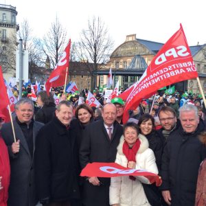 Unterstützer der Ver.di Demo