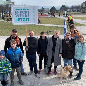 Fahrraddemo zum Ausbau der Windkraft in der Region Kassel